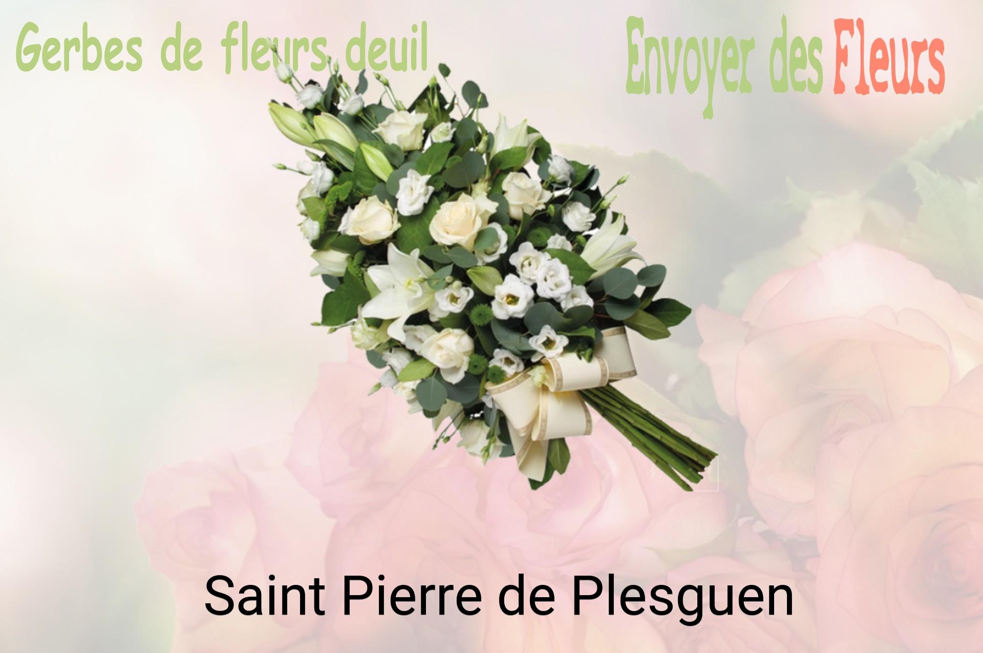 Gerbe de fleurs de deuil livrée à Saint-Pierre-de-Plesguen